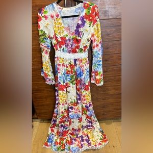 Luisa Positano maxi boho linen dress